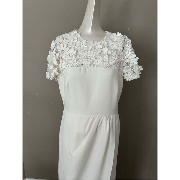 SACHIN & BABI Marist Gown - Ivory Crepe Embroidered Gown - Picture 8 of 14